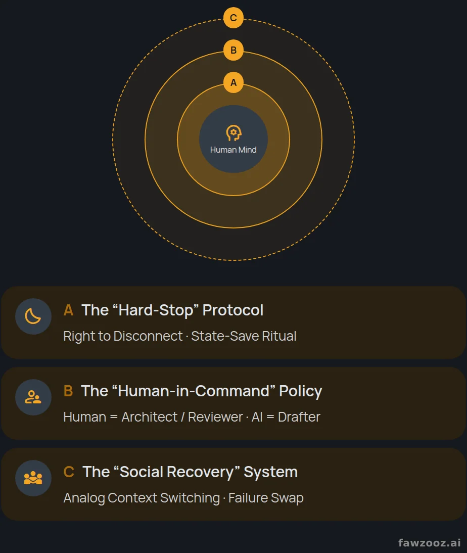 Three layered controls protect the Human Operating System.