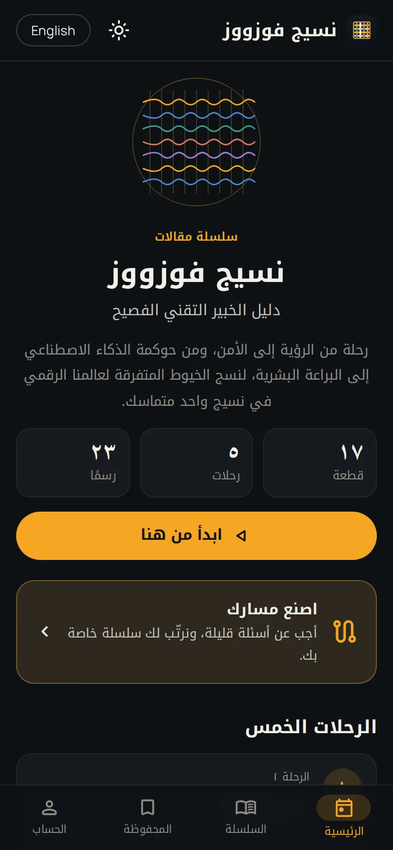 نسيج فوزووز: على الهاتف