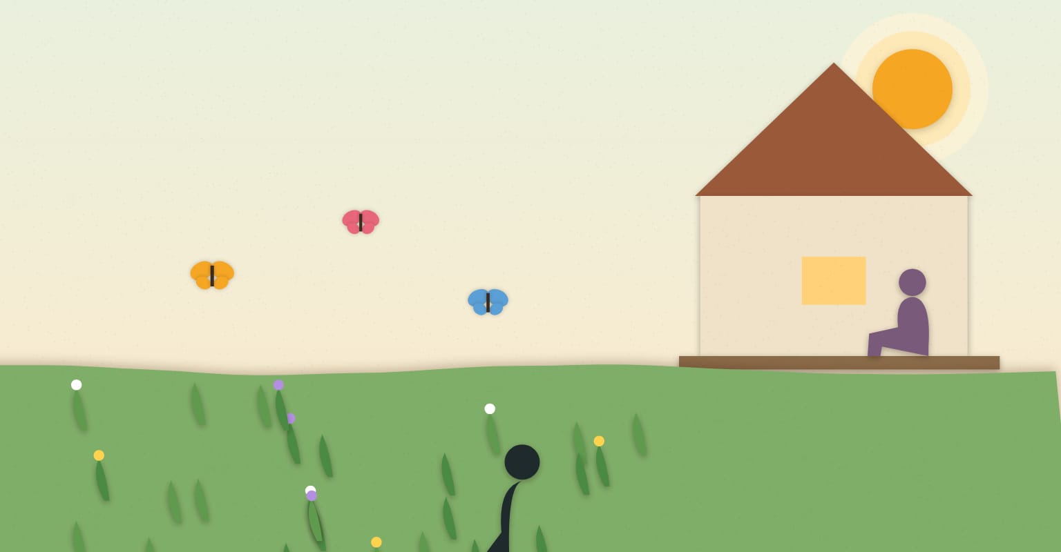 A drawing from the story “Lina and the Garden”