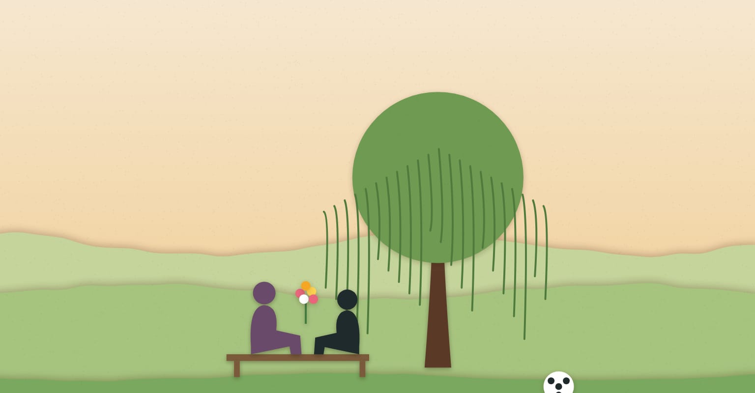 A drawing from the story “Ahmed and the Thorns”